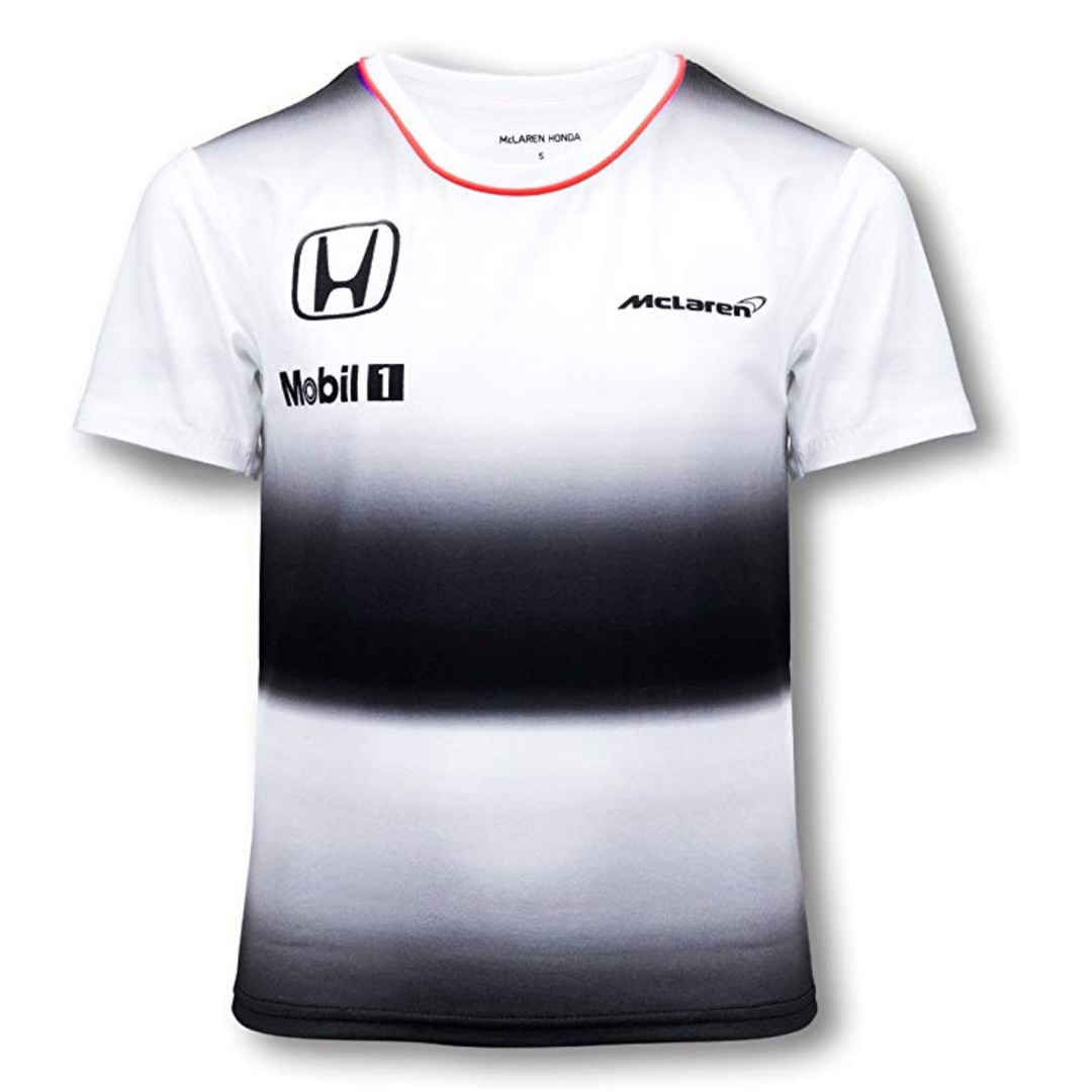 McLaren Jenson Button Ichiban Kinder Baby Motorsport Trainings Fitness Shirt neu 