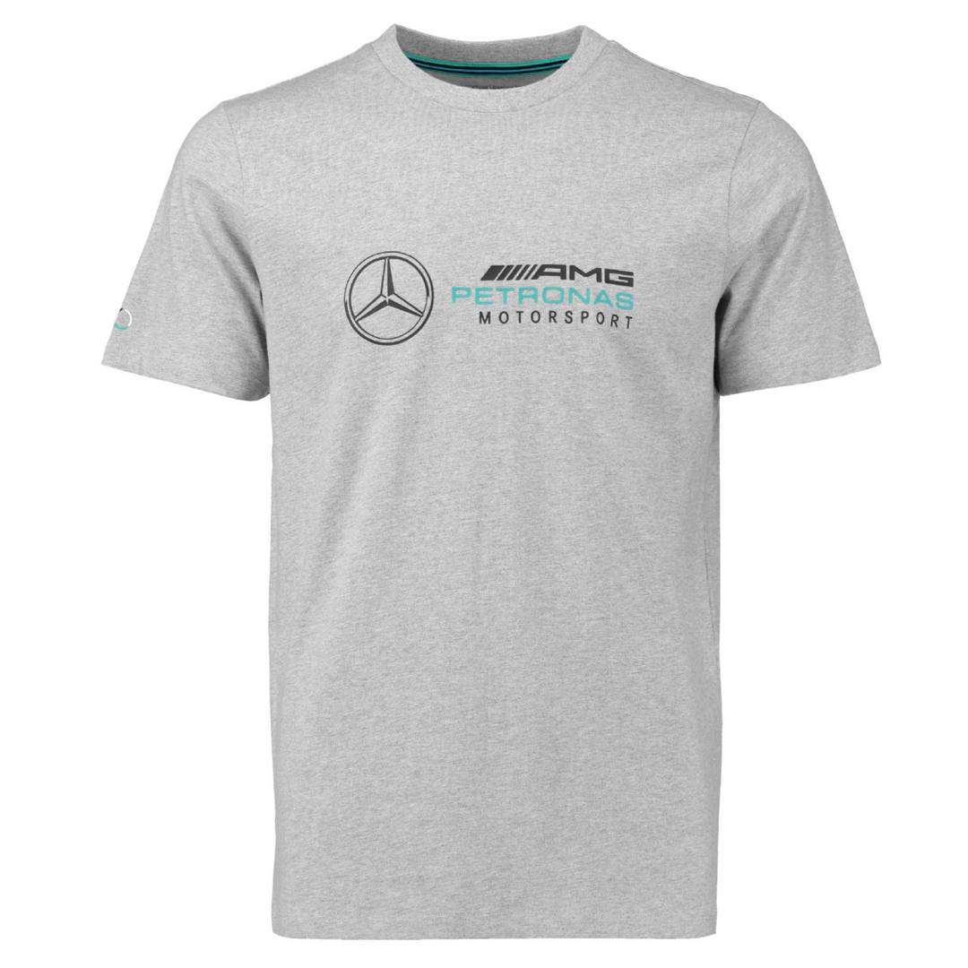 Mercedes Men's Logo T Shirt Grey - MJ MONACO