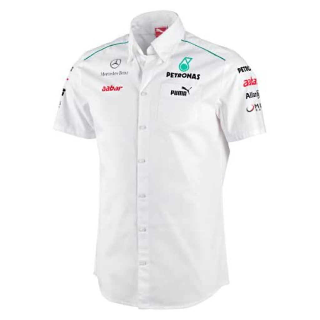 Mercedes GP team shirt mens white - MJ MONACO