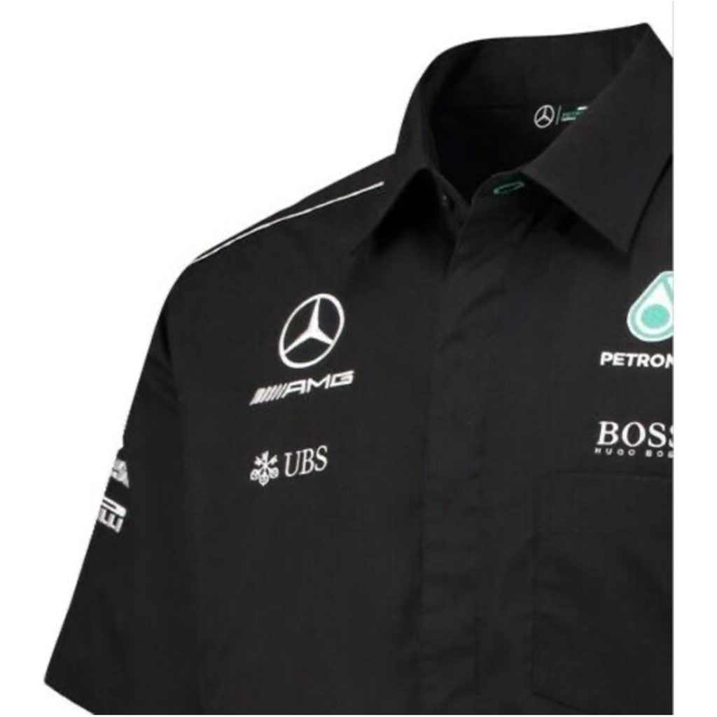 Mercedes team shirt mens black MJ MONACO
