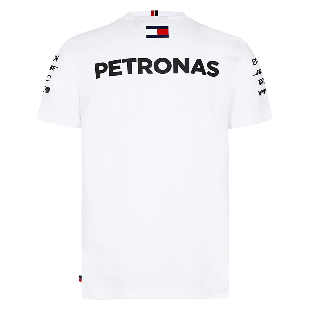 Mercedes team t-shirt mens white/silver - MJ MONACO