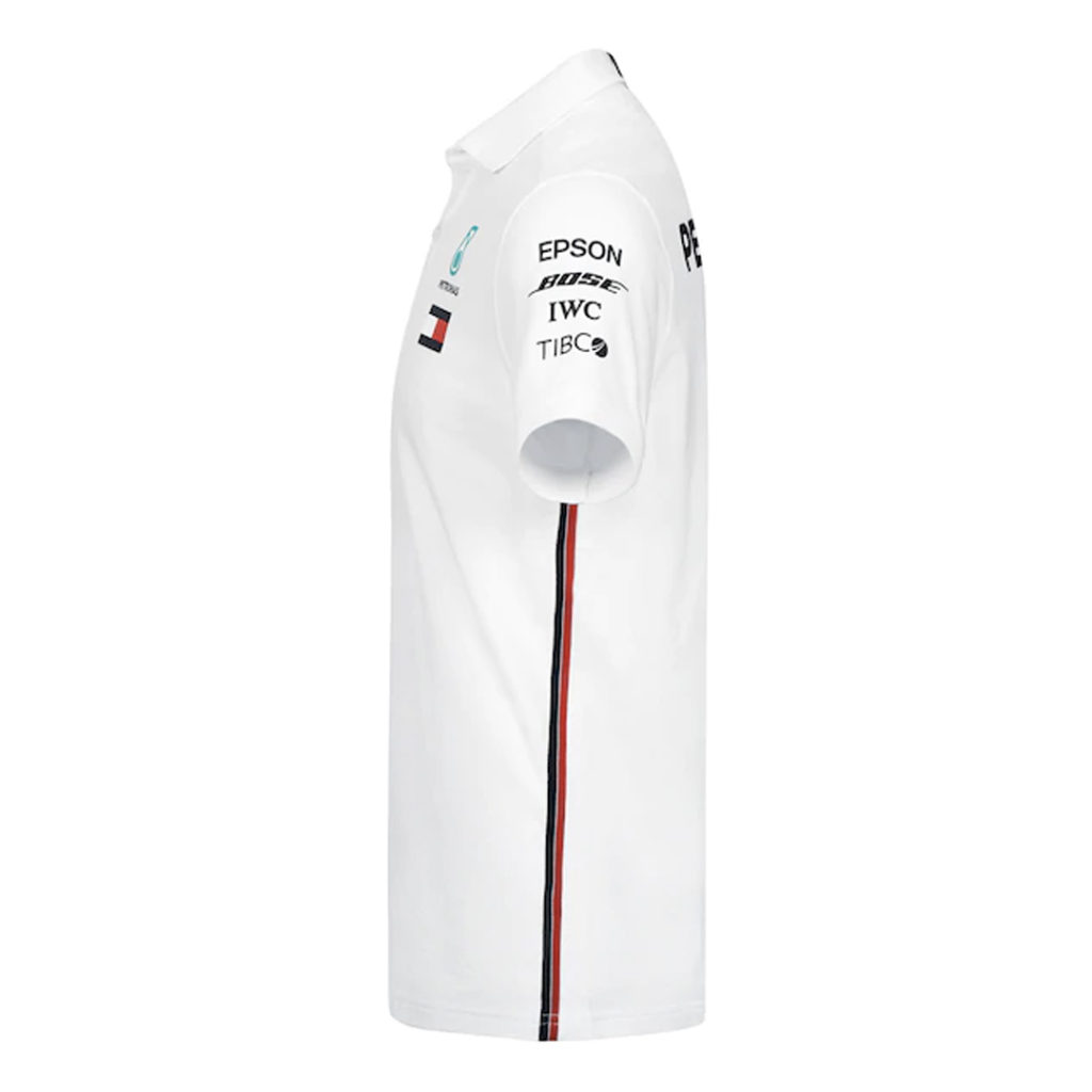 Mercedes team polo shirt mens white - MJ MONACO