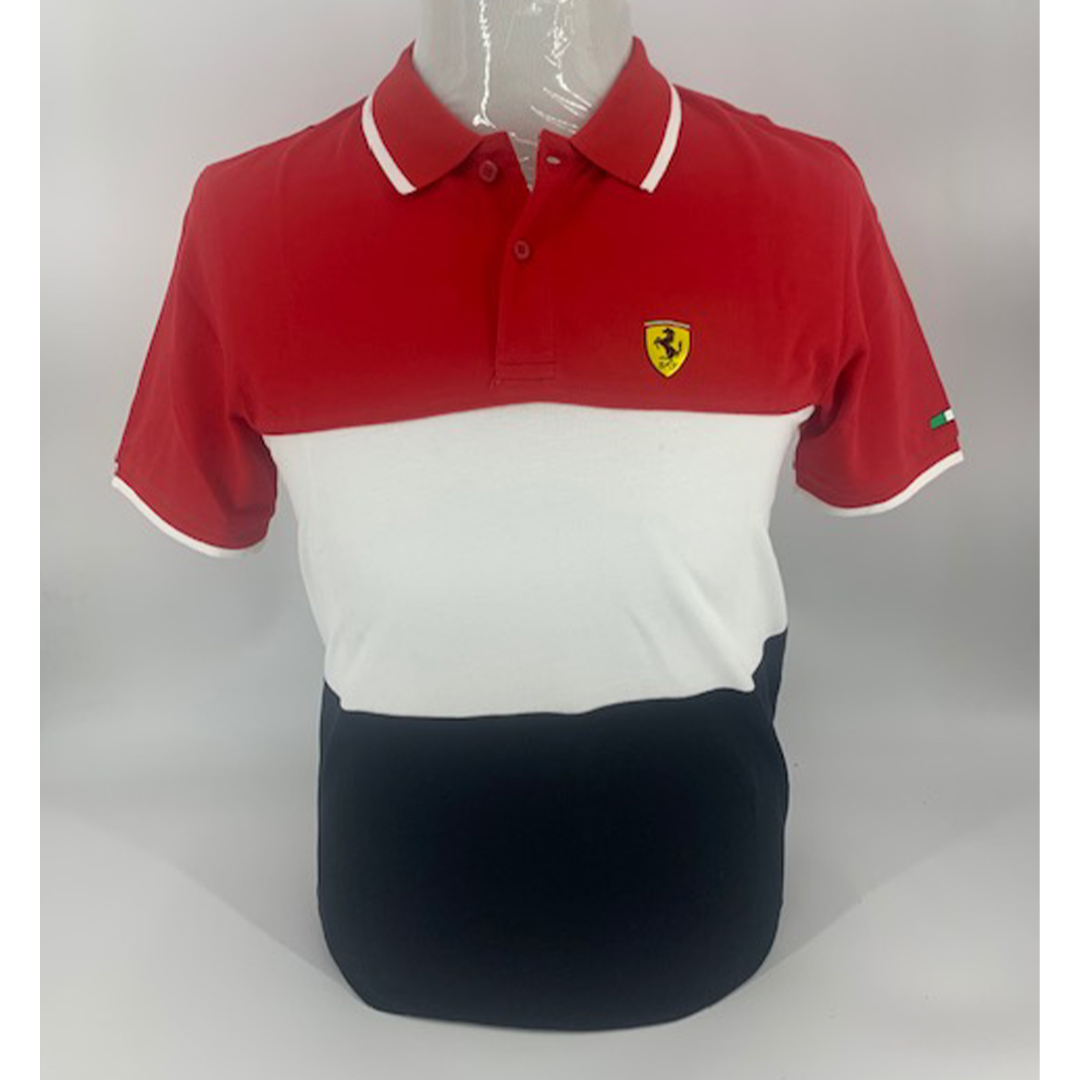 Scuderia Ferrari Men's Cut and Sew Polo Shirt - MJ MONACO